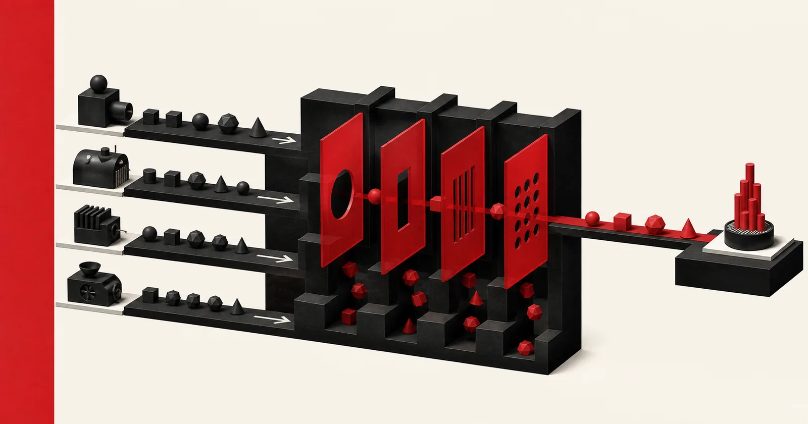 Multiple outbound systems passing prospects through qualification gates