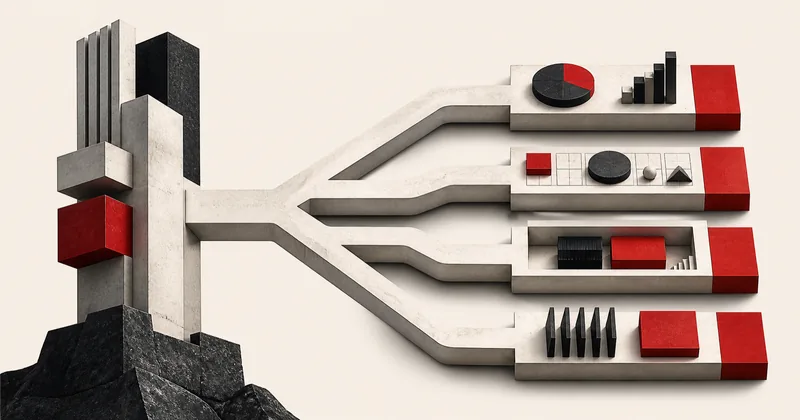 Several B2B marketing operating models branching from one enterprise agency path